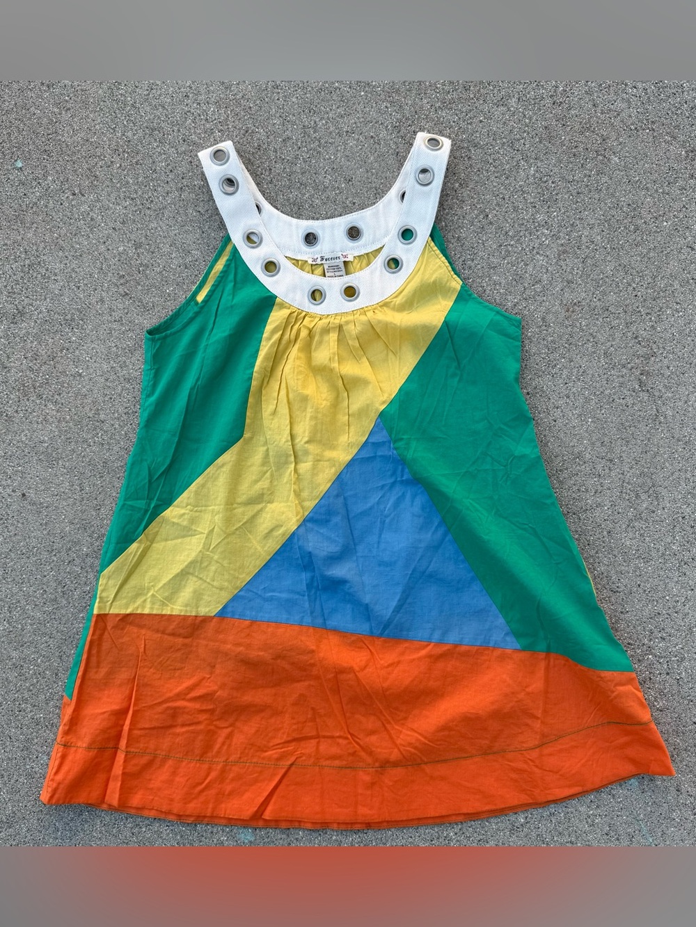 90s forever 21 colorblock tunic mini dress geometric Dress Y2K size large